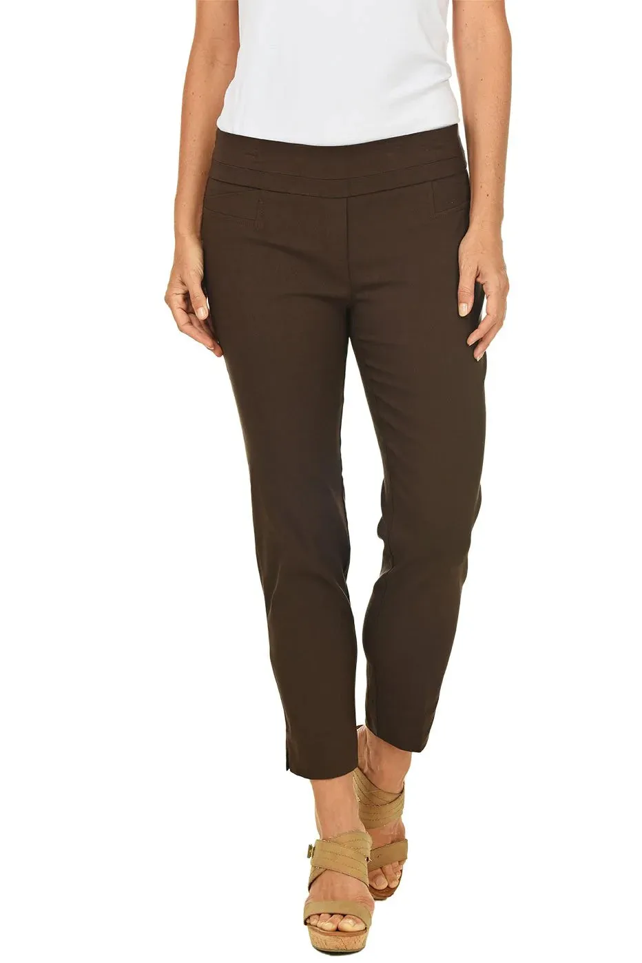 069- Zac and Rachel Chocolate Slim Ankle Pant