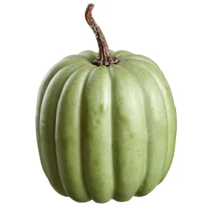 10.7"Hx7.5"W Artificial Pumpkin -Green (pack of 4)