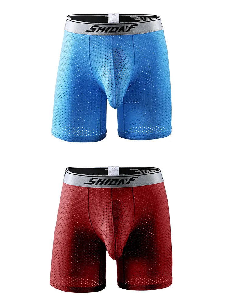 2 Pack Men’s Mesh Separate Pouch Boxers Briefs