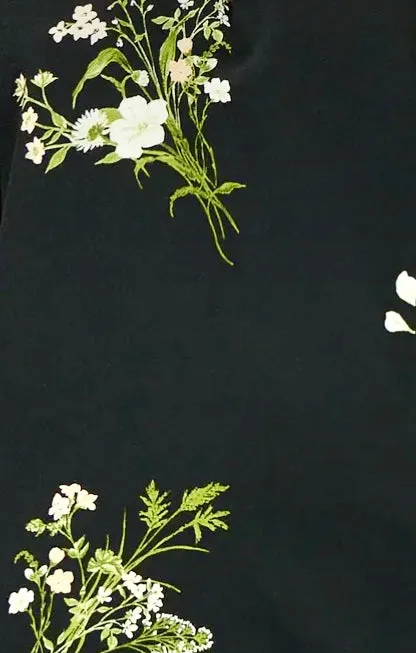 A Floral Split Neck Blouse