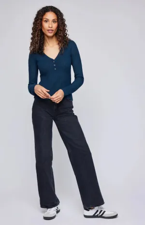 Abigail Waffle Knit Pullover Top