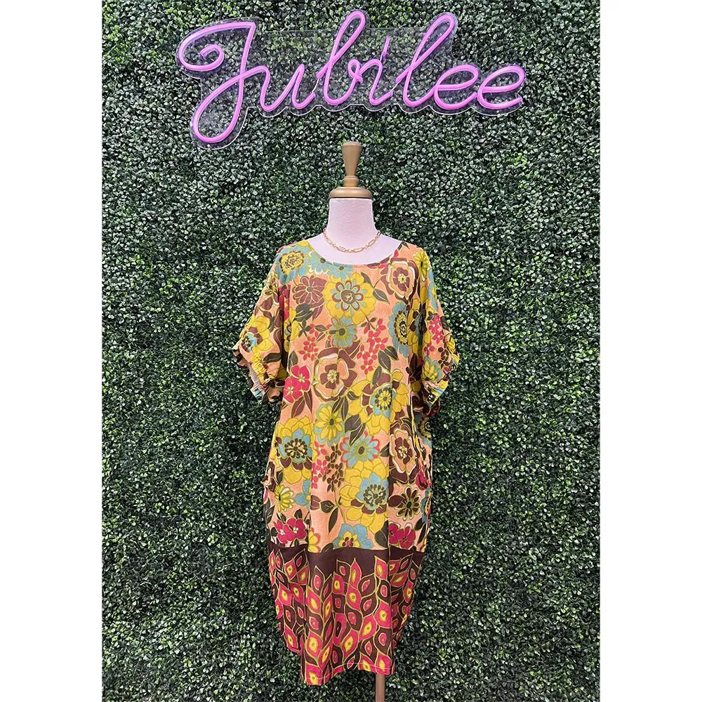 Addison Olive Brown Tunic Dress