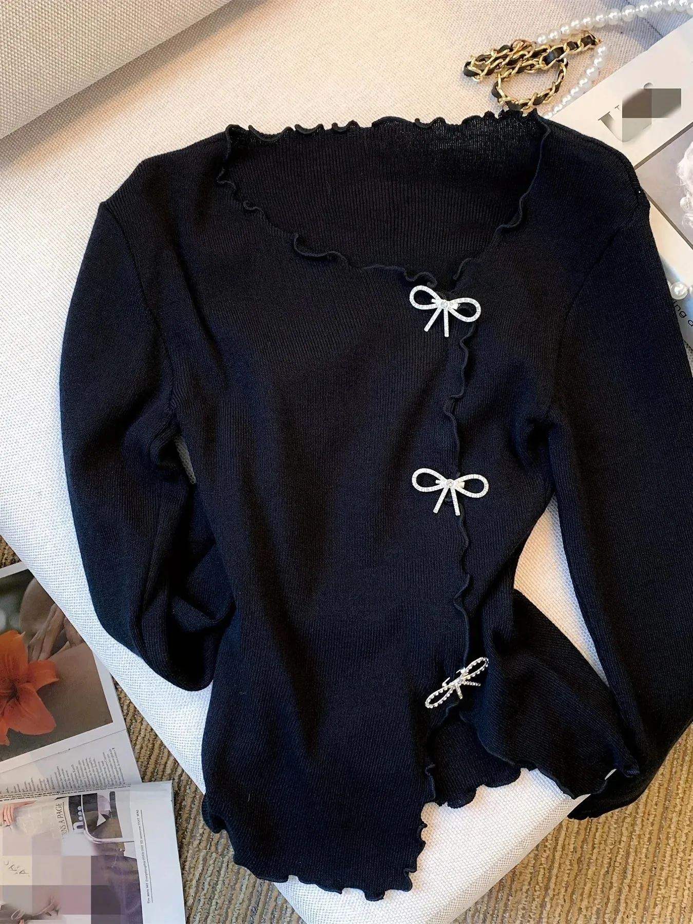 Adelina - Charming Bowknot Sweater for Women