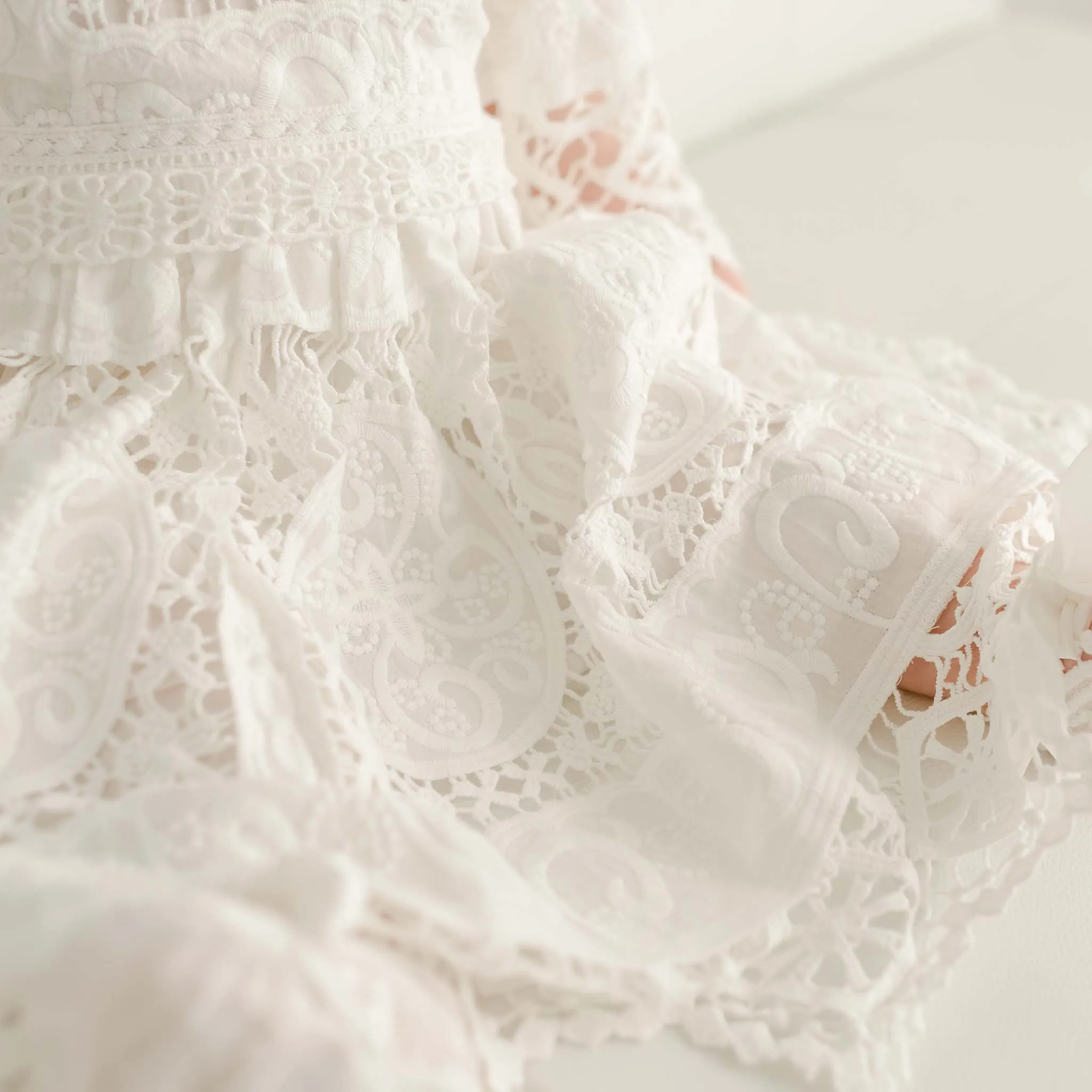 Adeline Lace Christening Dress & Bloomers