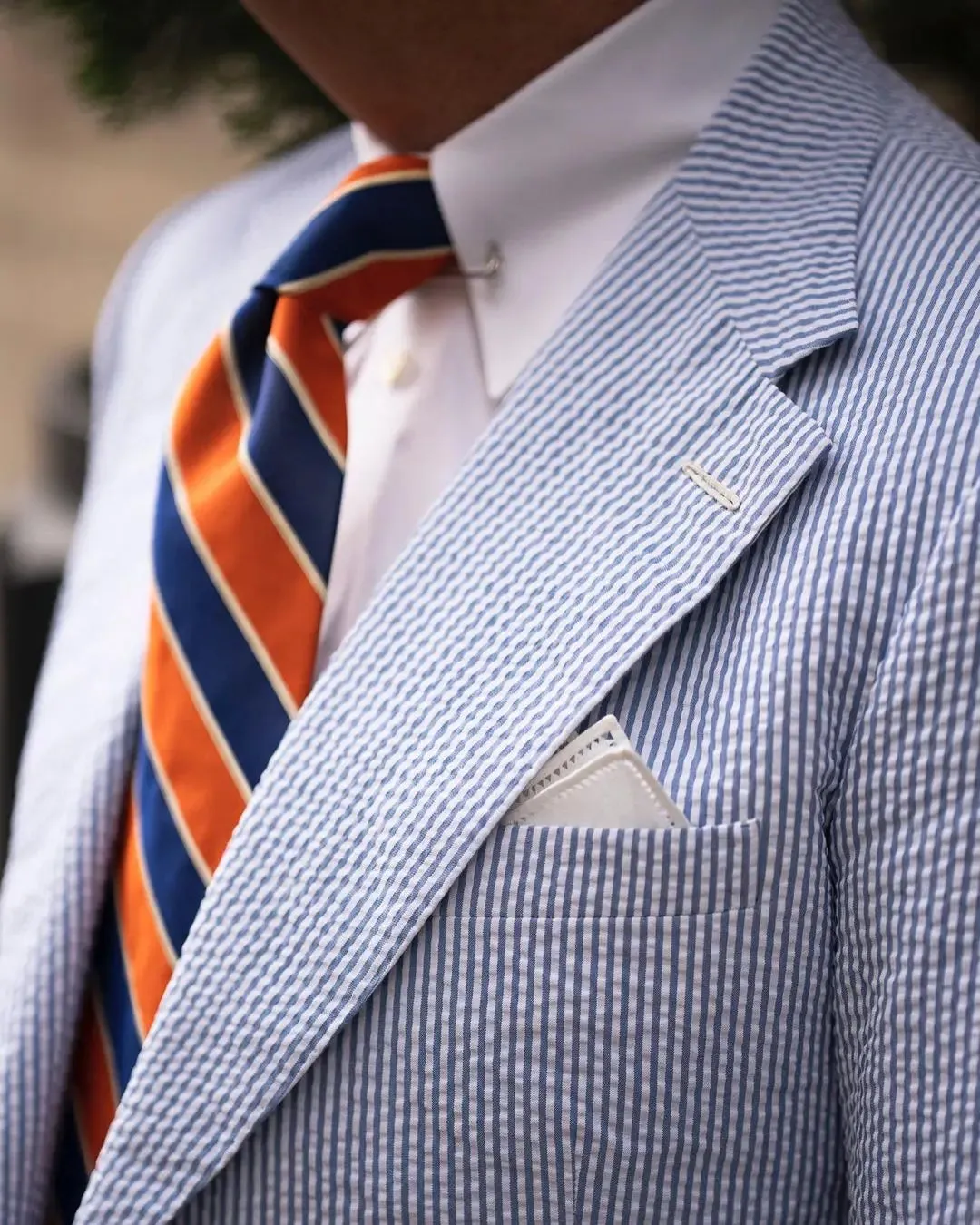 Aidase Blue Men Suits 2 Pieces Pinstripe Blazer Pants Tailored One Button Fashion New Formal Business Groom Causal Tailored