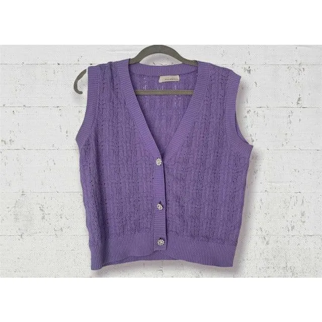 Alessia Sweater Vest-Lavender