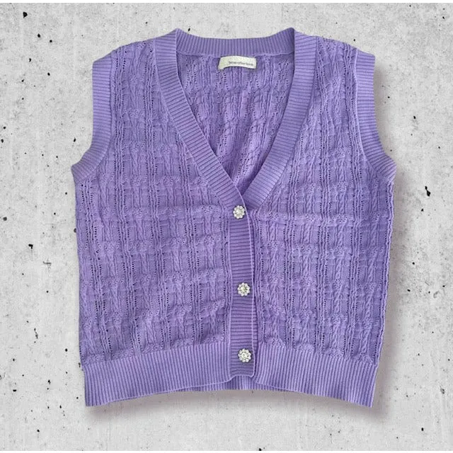 Alessia Sweater Vest-Lavender