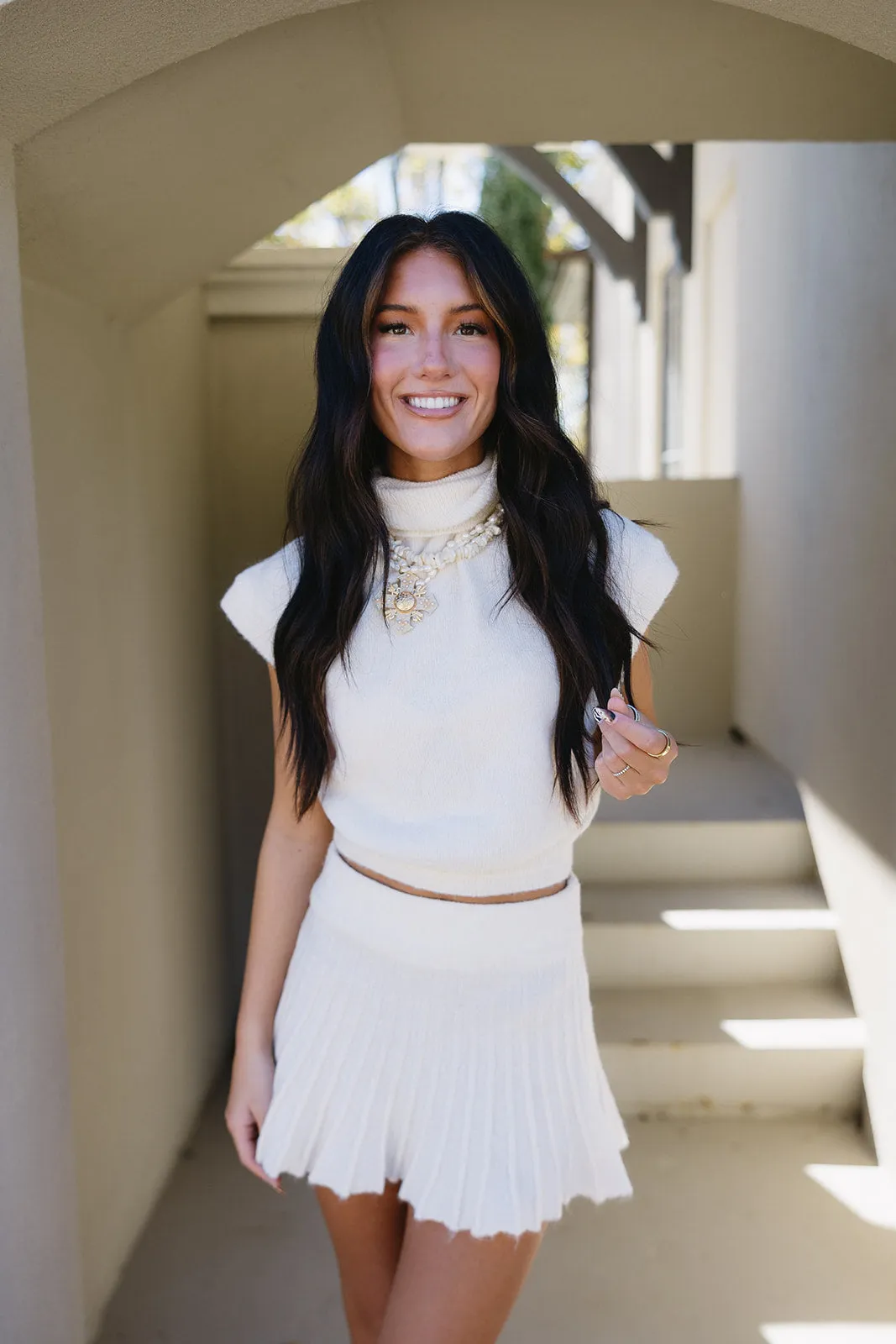 Aleyah Knit Set - Cream