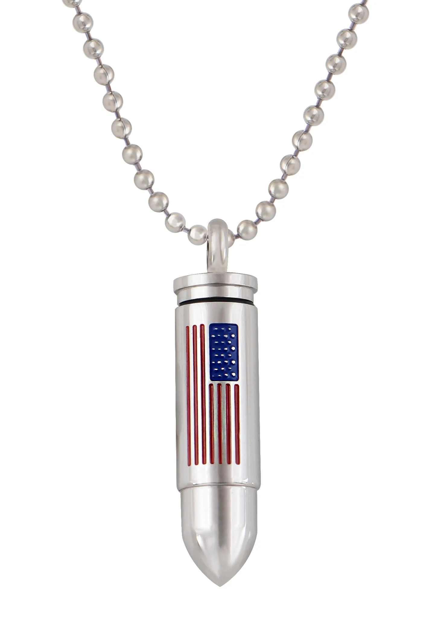 Alilang American Flag Jewelry Red Blue Crystal Rhinestones Necklace Pendant
