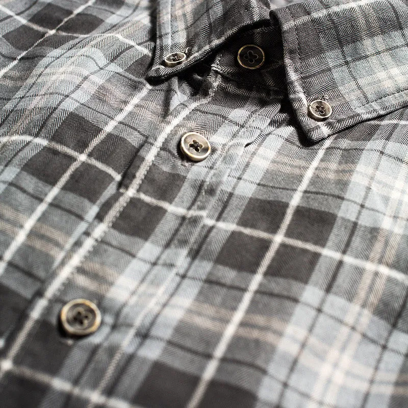 All Year Plaid Button Down - Grey