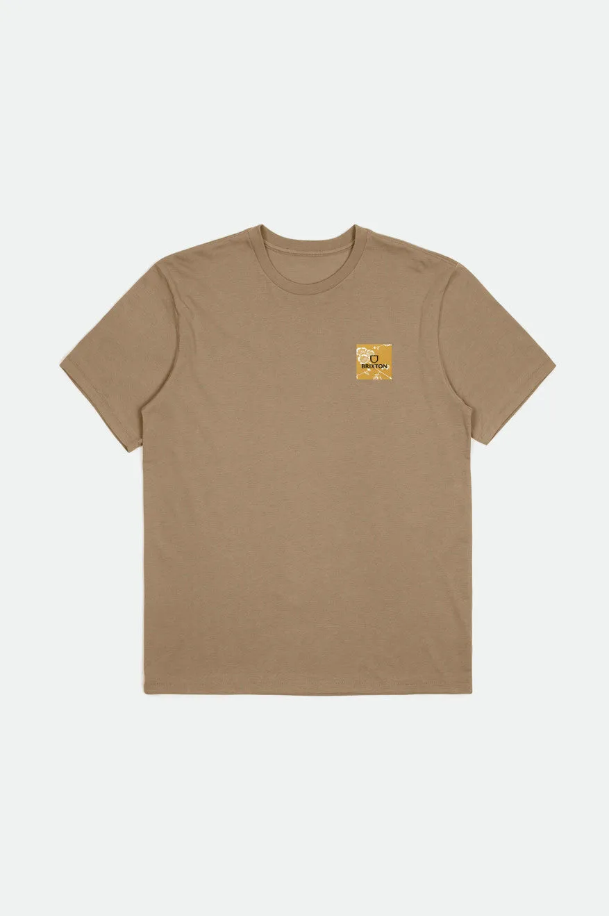 Alpha Block S/S Tailored Tee - Mojave/Bloom