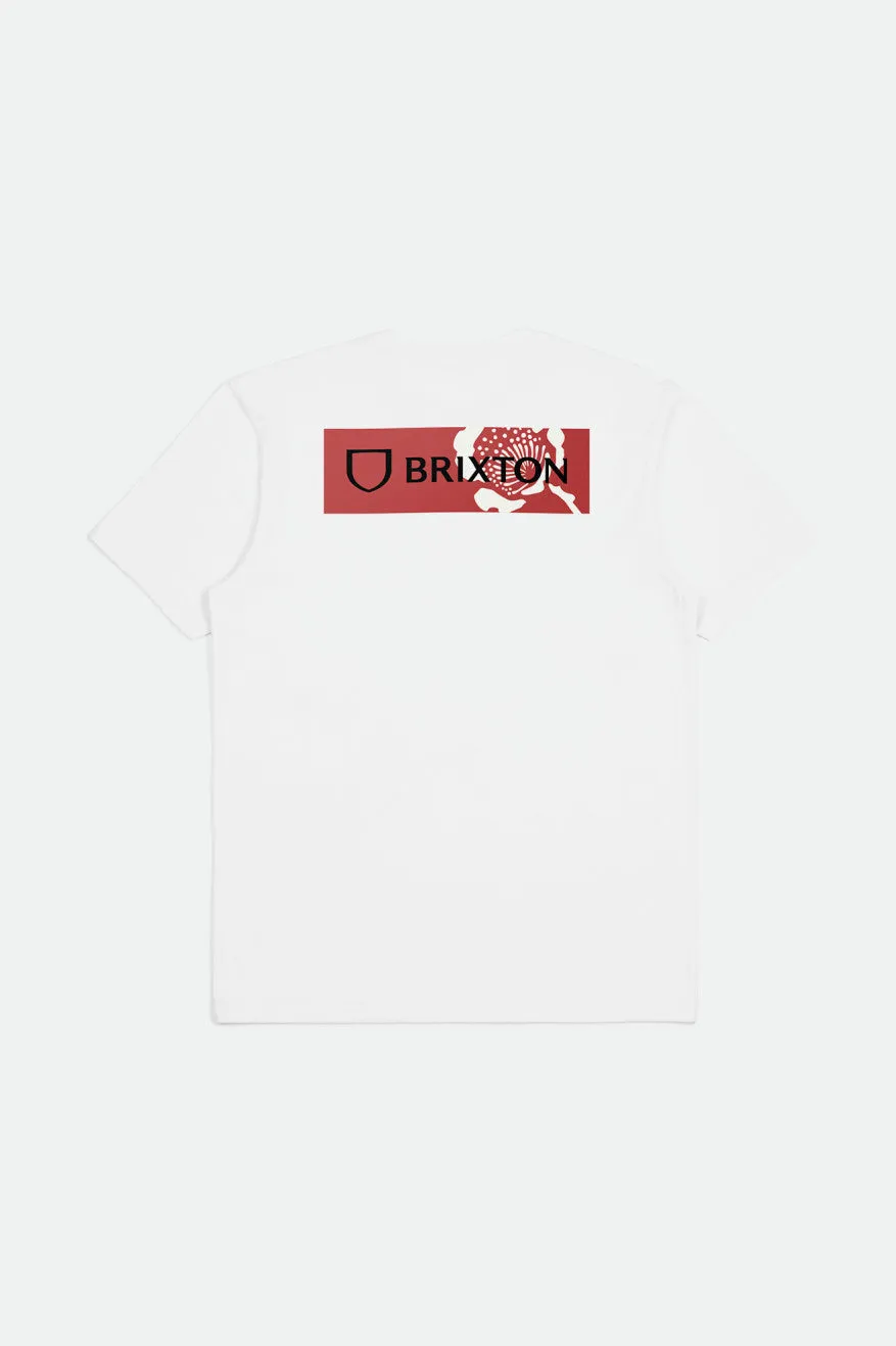 Alpha Block S/S Tailored Tee - White/Bloom