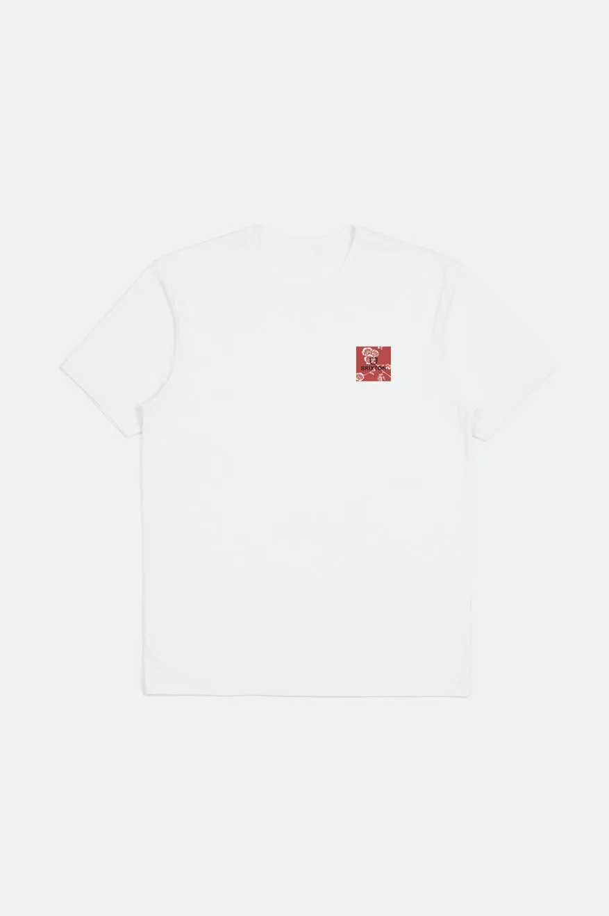 Alpha Block S/S Tailored Tee - White/Bloom