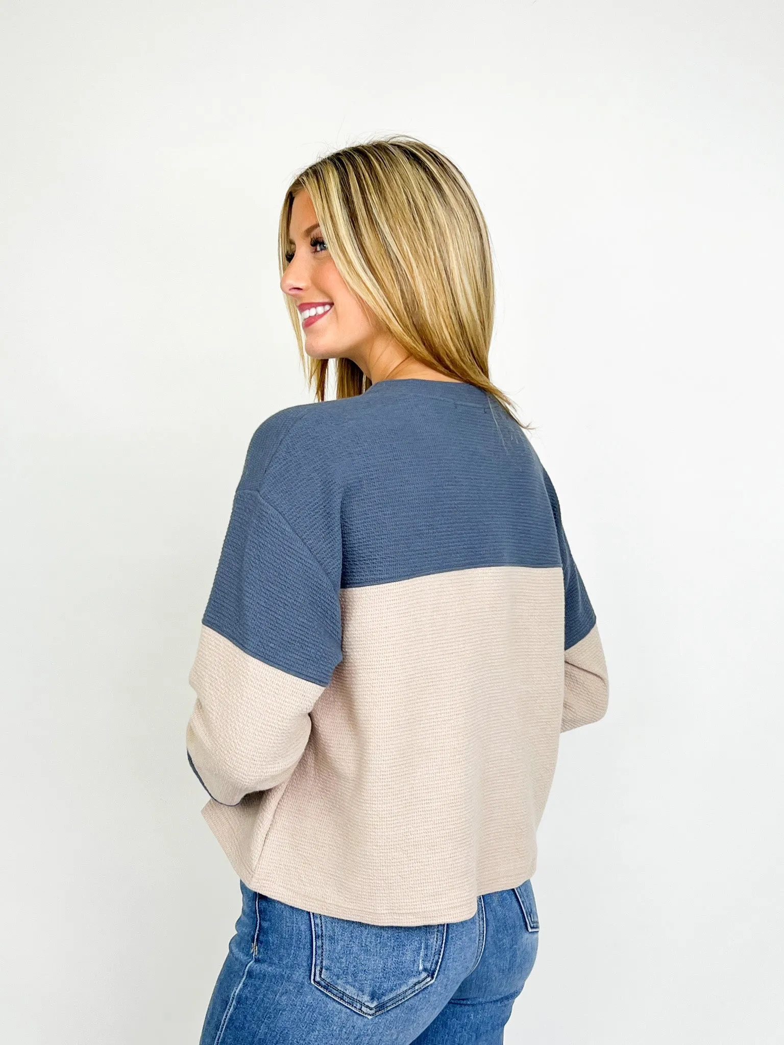 Amber - Color Block Knit Top