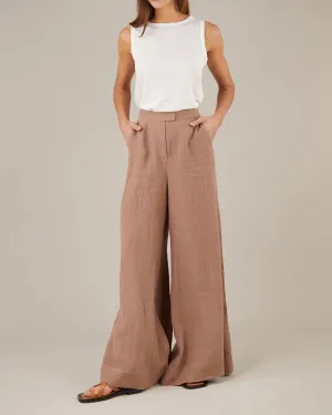 Amelius - Suri Linen Gauze Pant Taupe