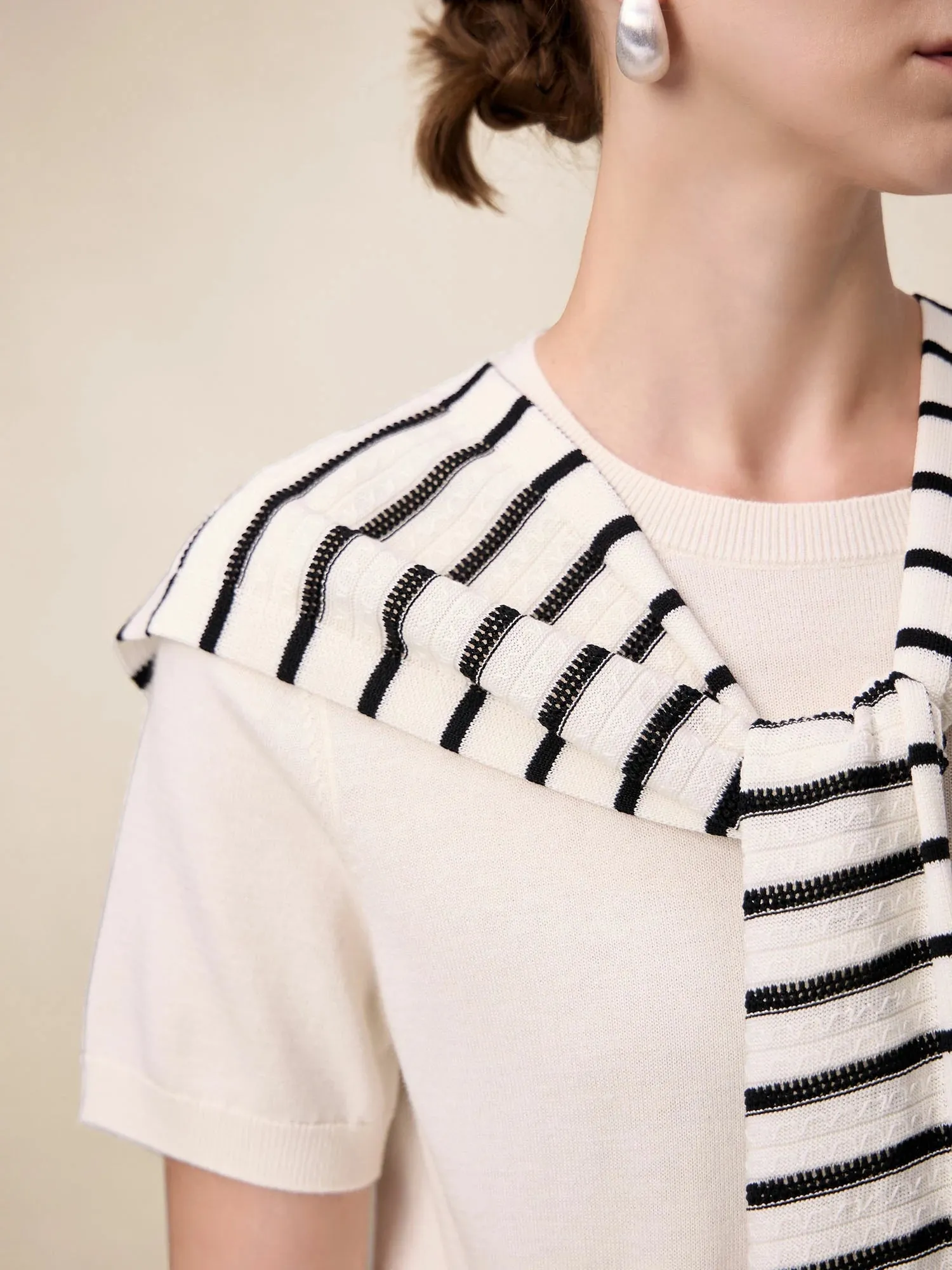 Amoretu 100% Lyocell Shawl Wraps Detachable False Collar