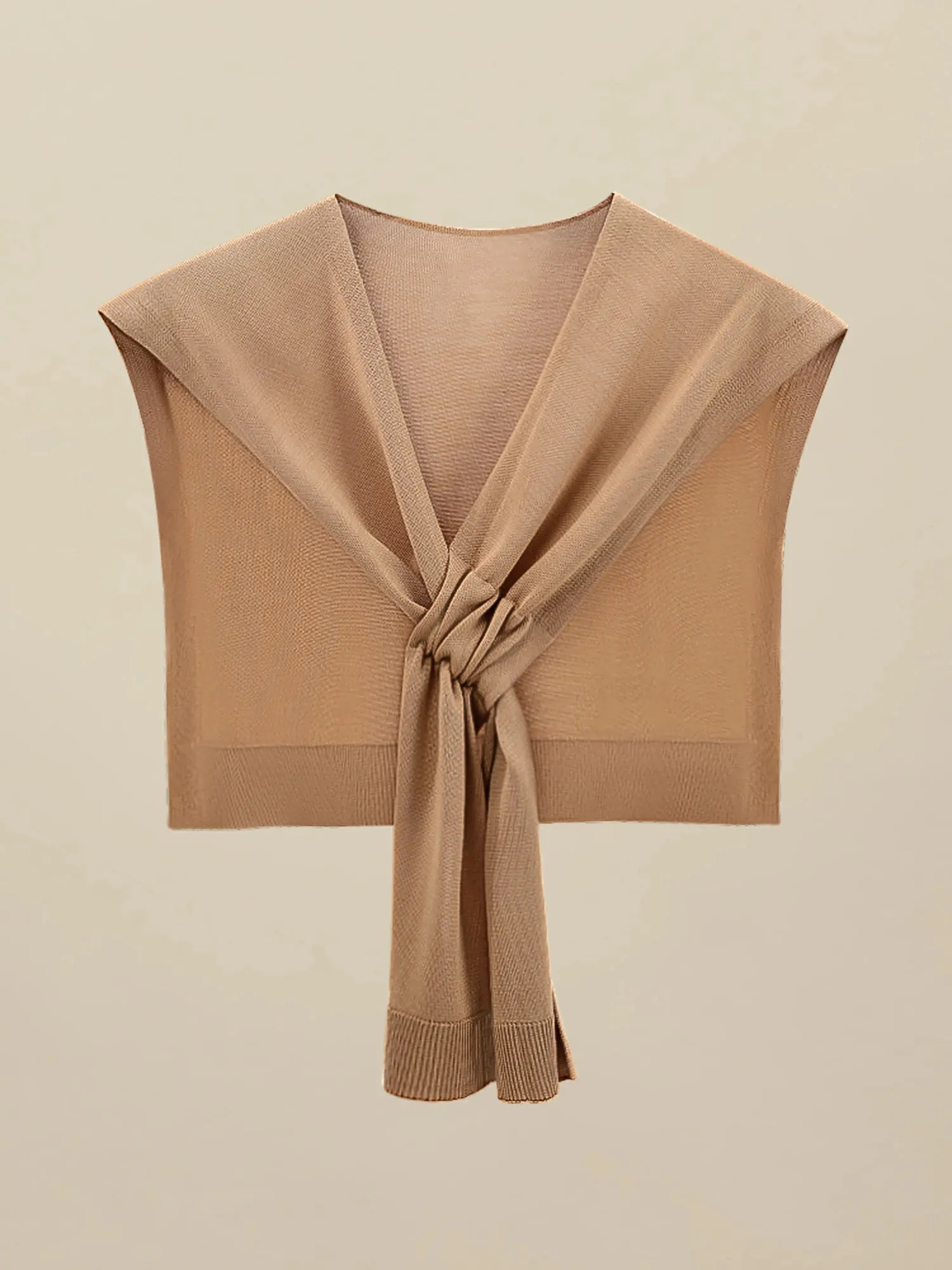 Amoretu Women's 100% Lyocell Knitted Knotted Shawl Wraps Detachable False Collar