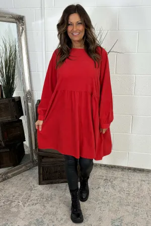 Andrea Needlecord Tunic Red