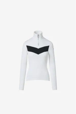 Andromede knit sweater Neige/Noir