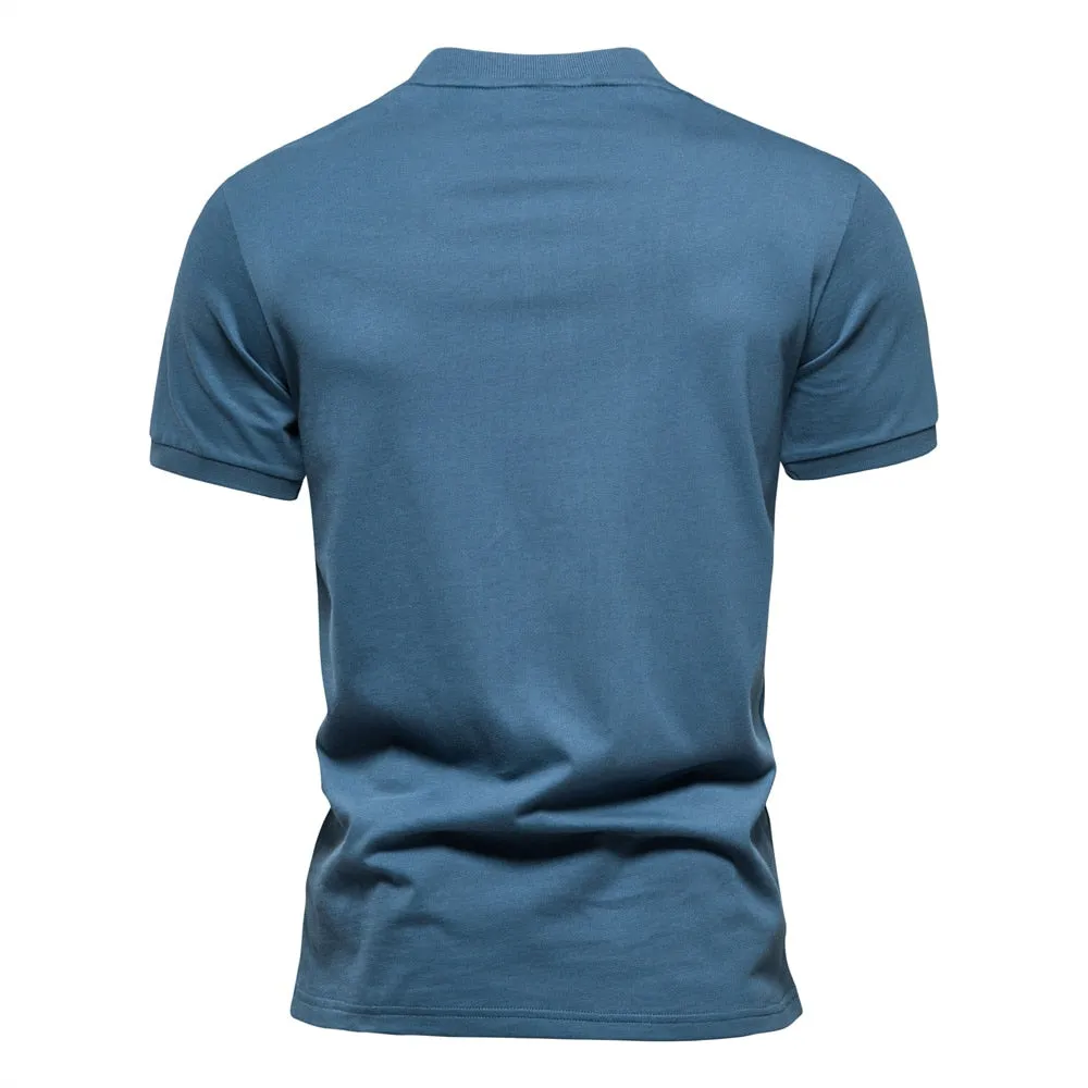 Angelo Ricci™ Casual V-neck Cotton Summer Tee