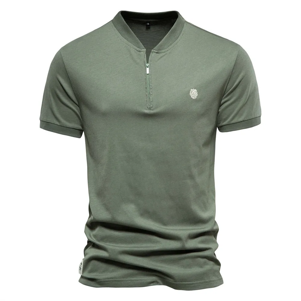 Angelo Ricci™ Casual V-neck Cotton Summer Tee