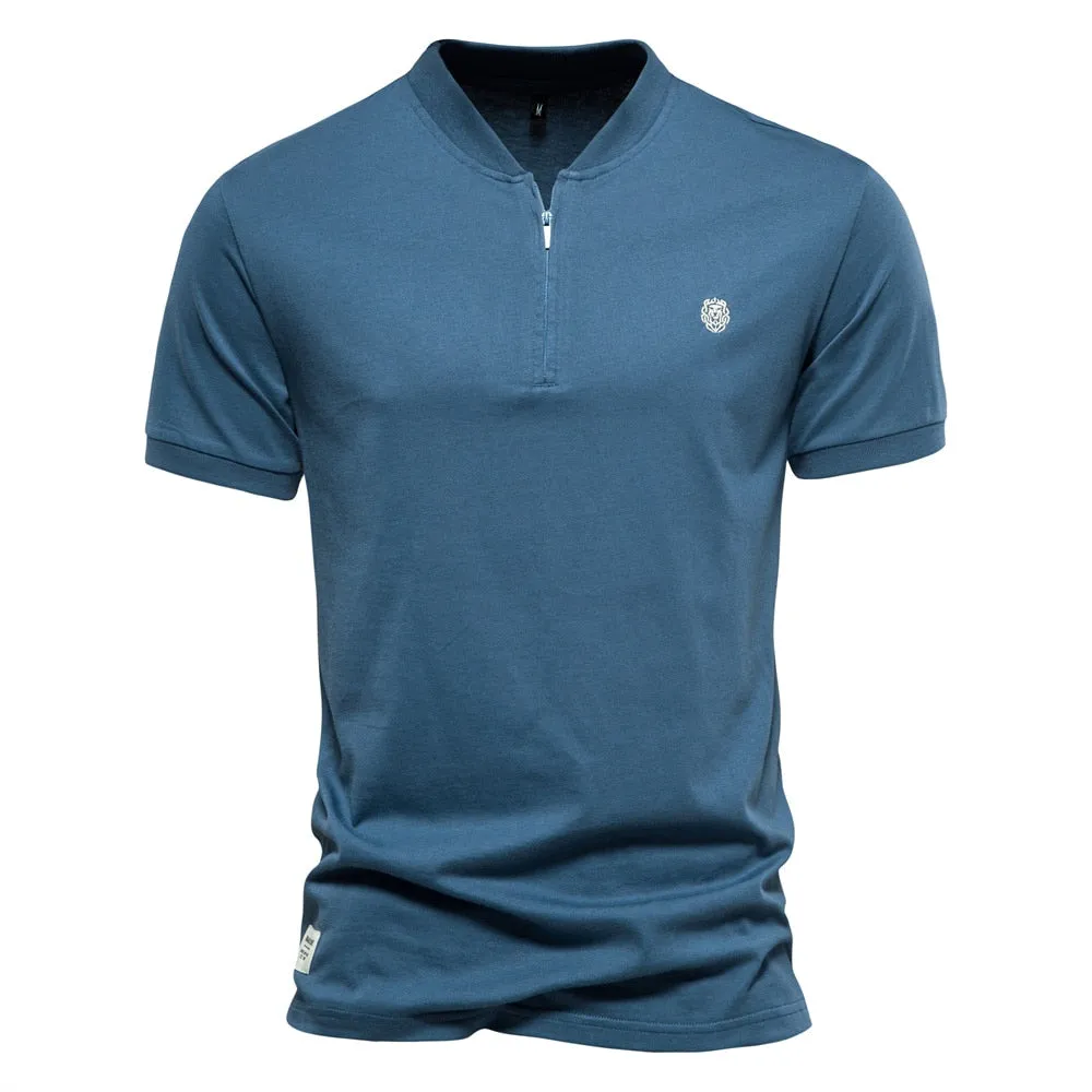 Angelo Ricci™ Casual V-neck Cotton Summer Tee