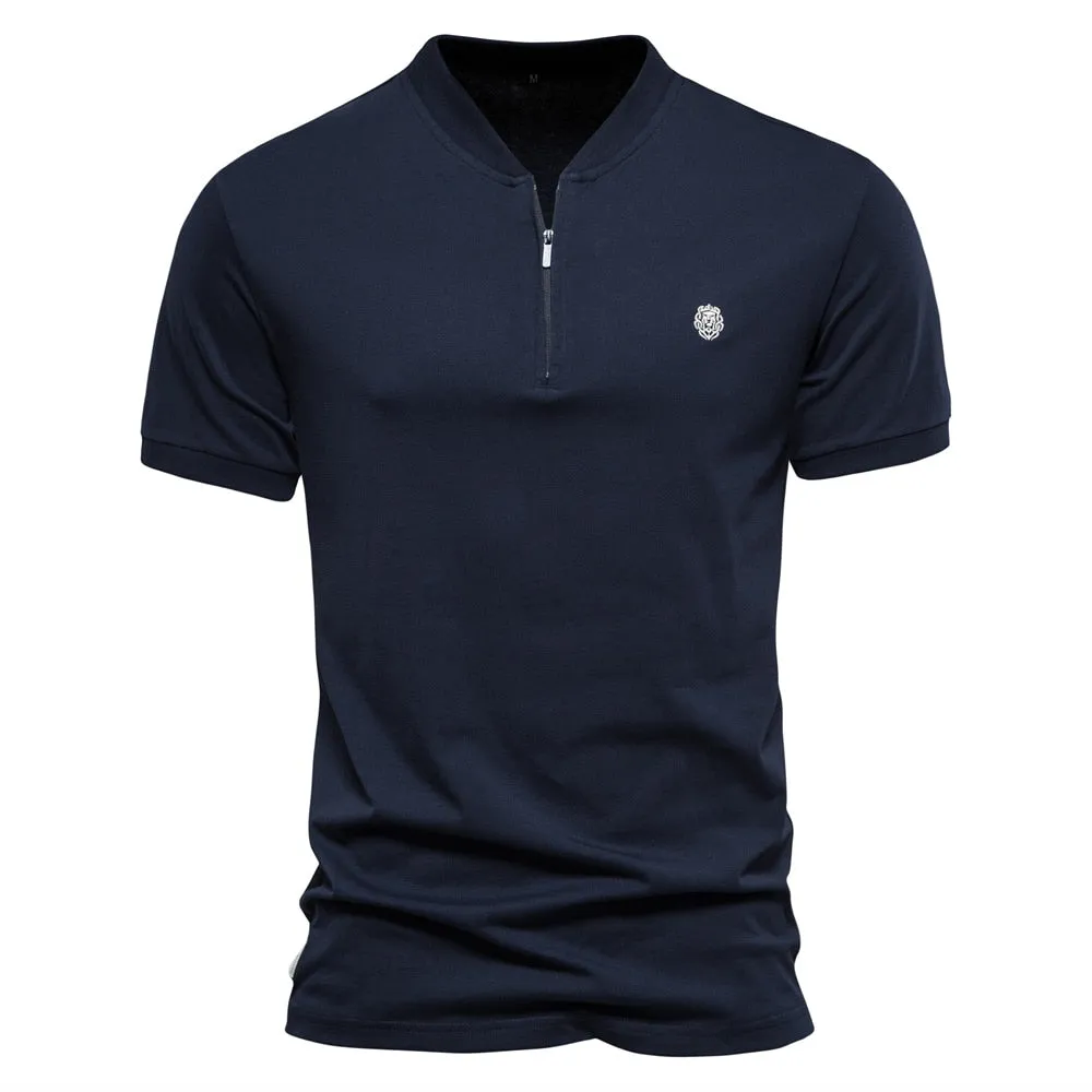 Angelo Ricci™ Casual V-neck Cotton Summer Tee