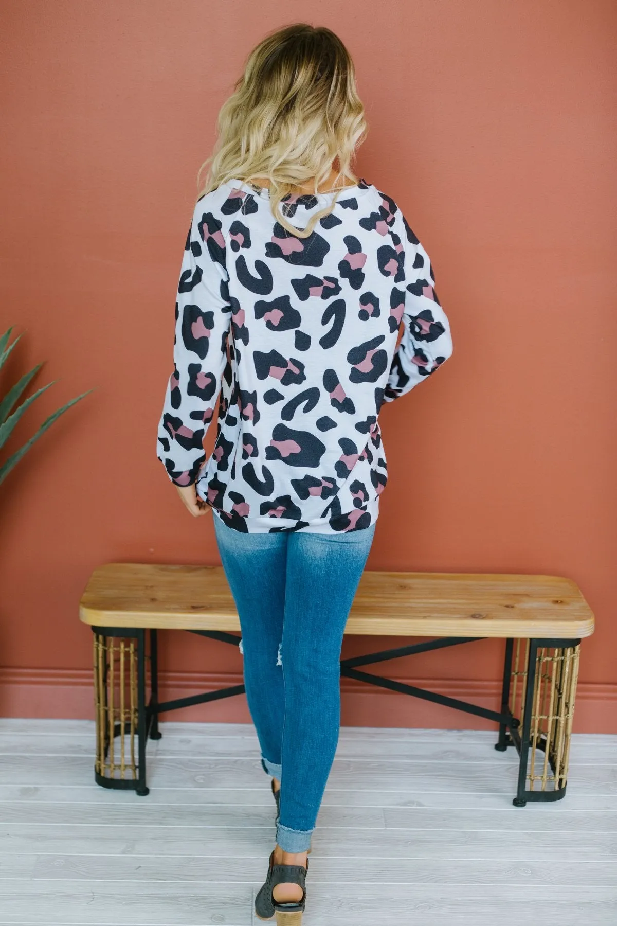 Animal Print Long Sleeve Top