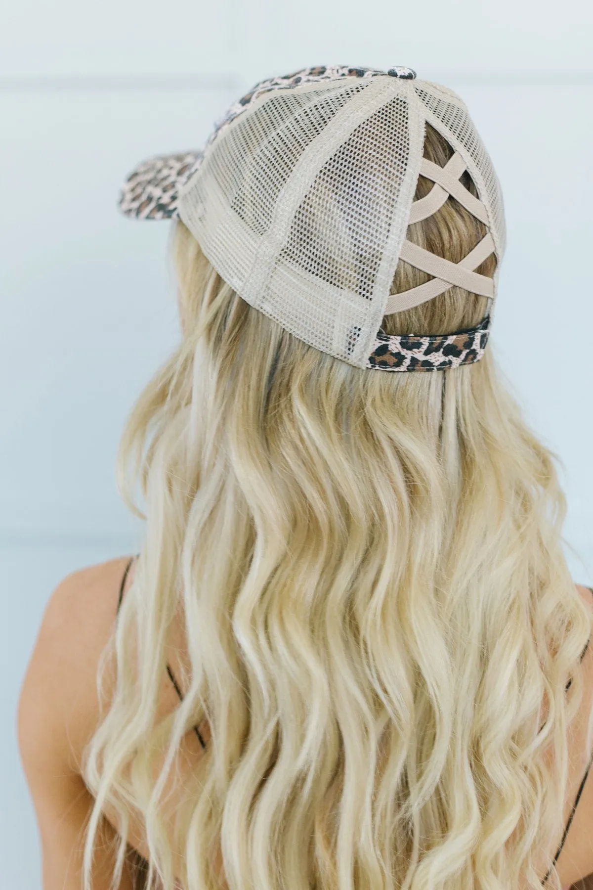 Animal Print Pony Tail Hat