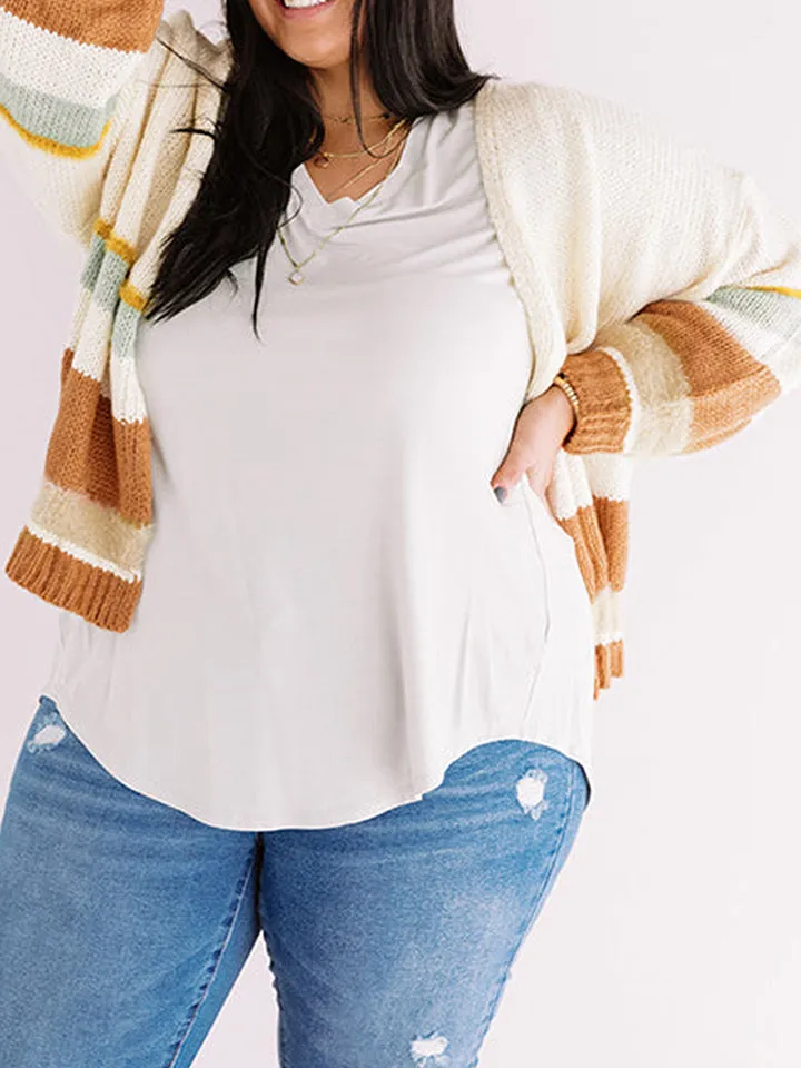 *APP EXCLUSIVE* Colorblock Long Sleeve Cardigan