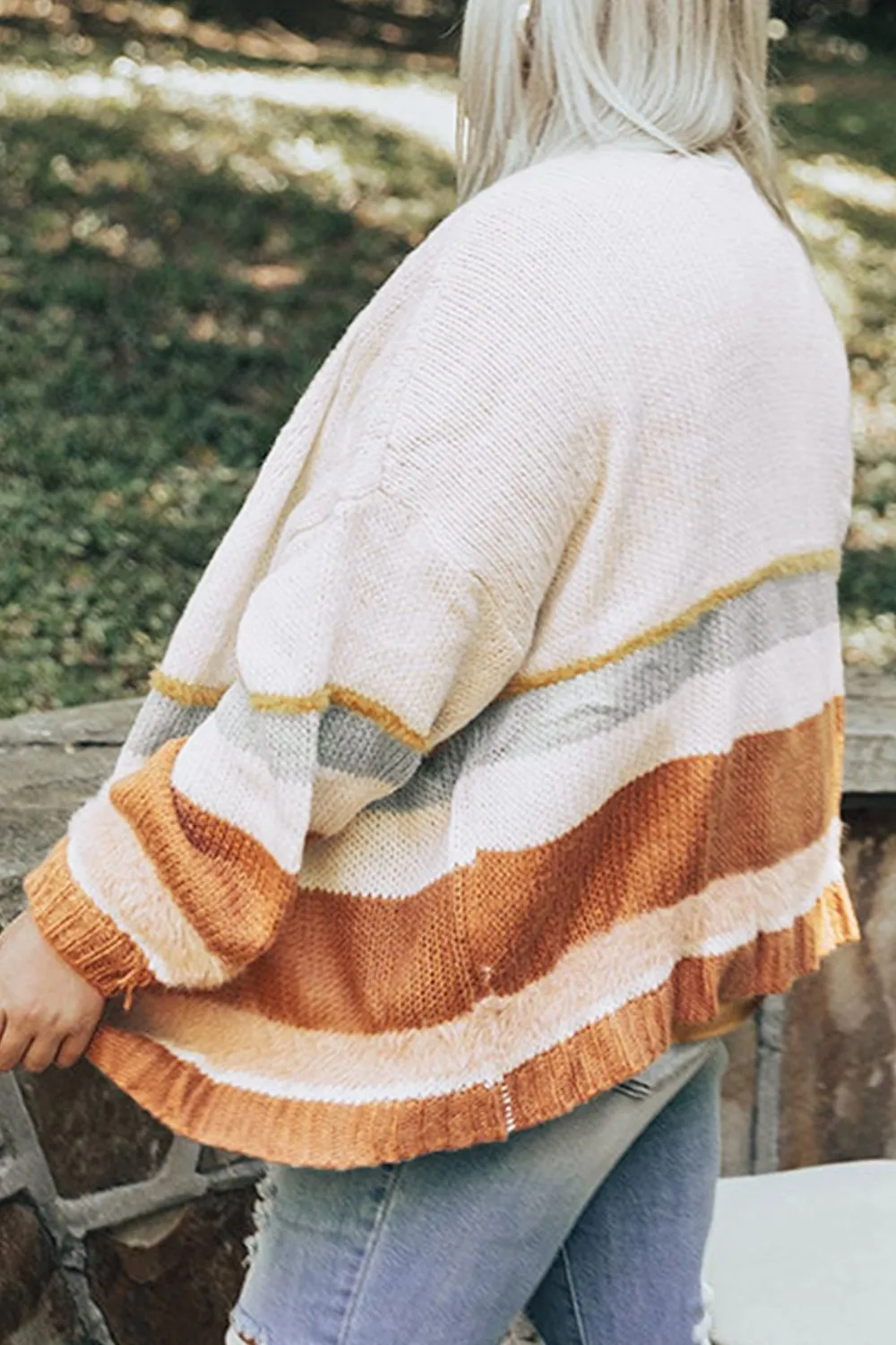 *APP EXCLUSIVE* Colorblock Long Sleeve Cardigan