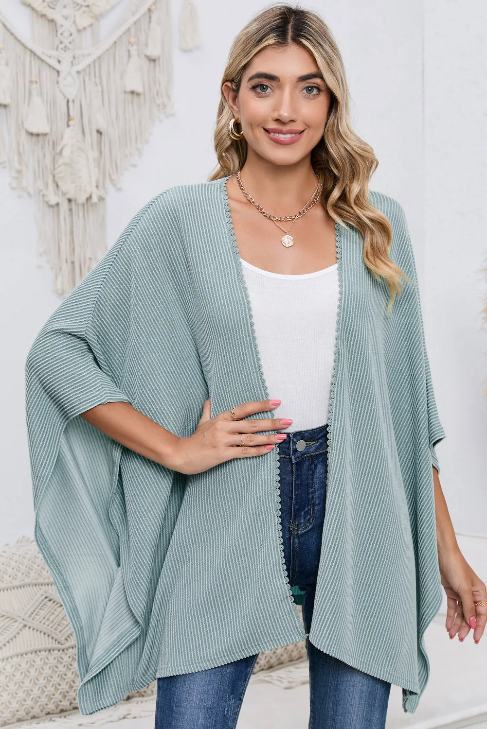 *APP EXCLUSIVE* Open Front Dolman Sleeve Cardigan