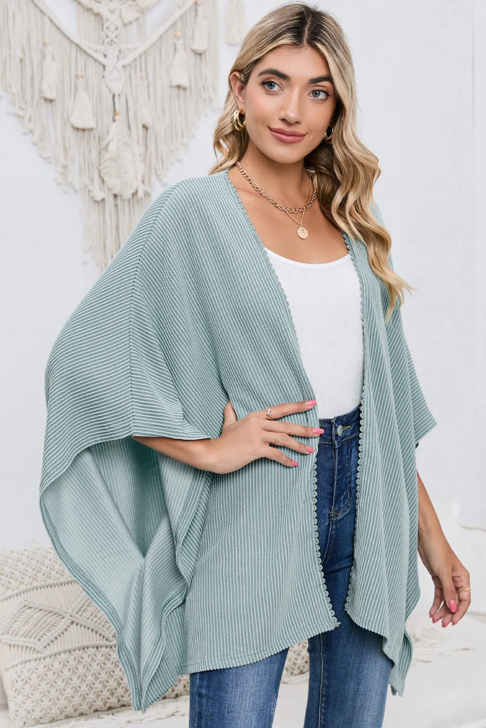 *APP EXCLUSIVE* Open Front Dolman Sleeve Cardigan
