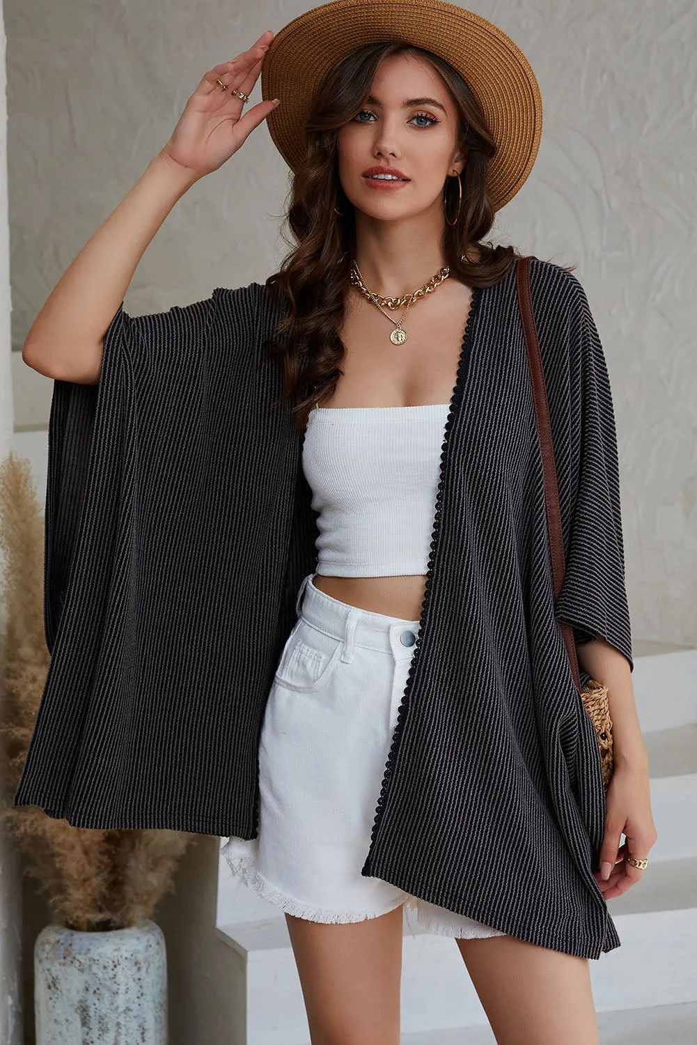 *APP EXCLUSIVE* Open Front Dolman Sleeve Cardigan