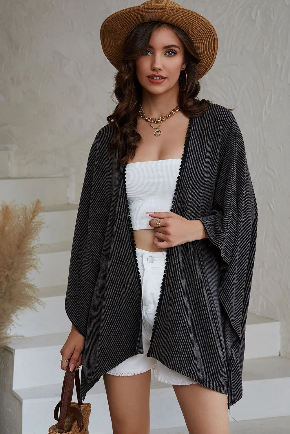 *APP EXCLUSIVE* Open Front Dolman Sleeve Cardigan