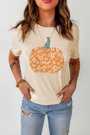 *APP EXCLUSIVE* Pumpkin Floral Cuffed T-Shirt
