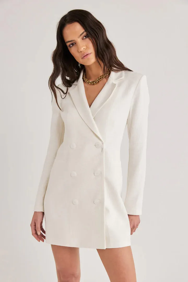 Arden Blazer Dress - Ivory