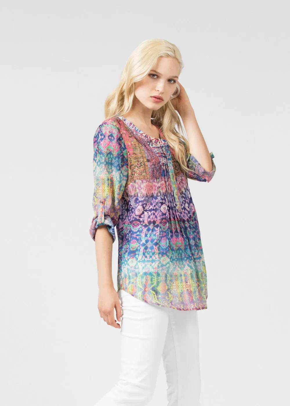 Artistry Pleated Henley
