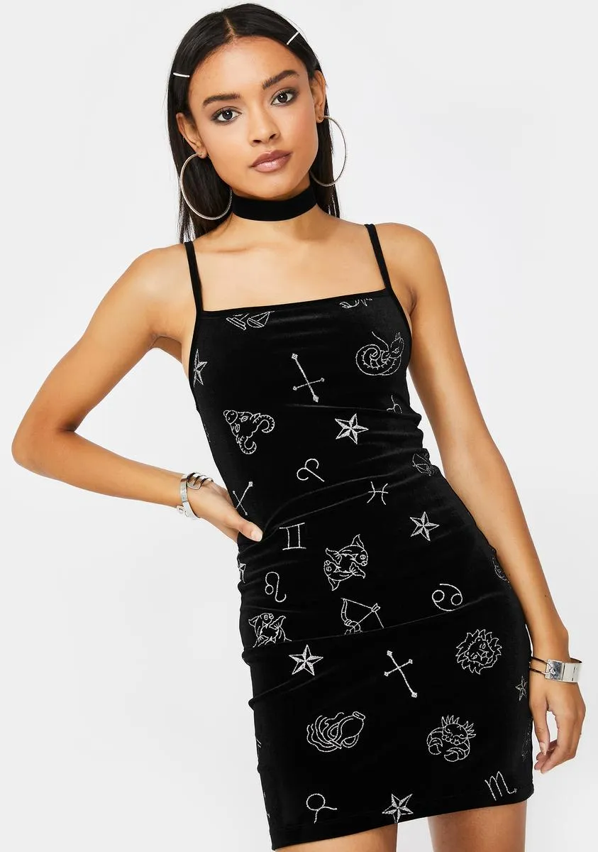 Astro Glitter Selah Velvet Dress
