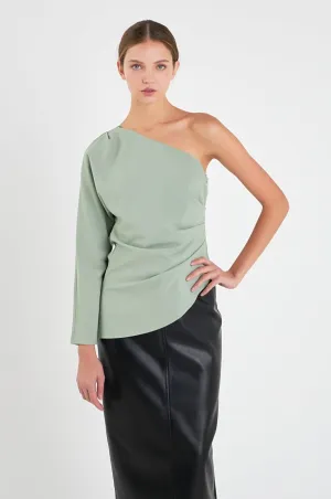 Asymmetric Ruched Top - Sale