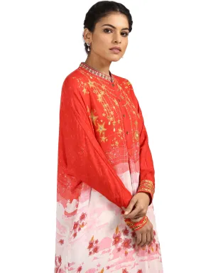 Asymmetric Tunic- Coral Pink