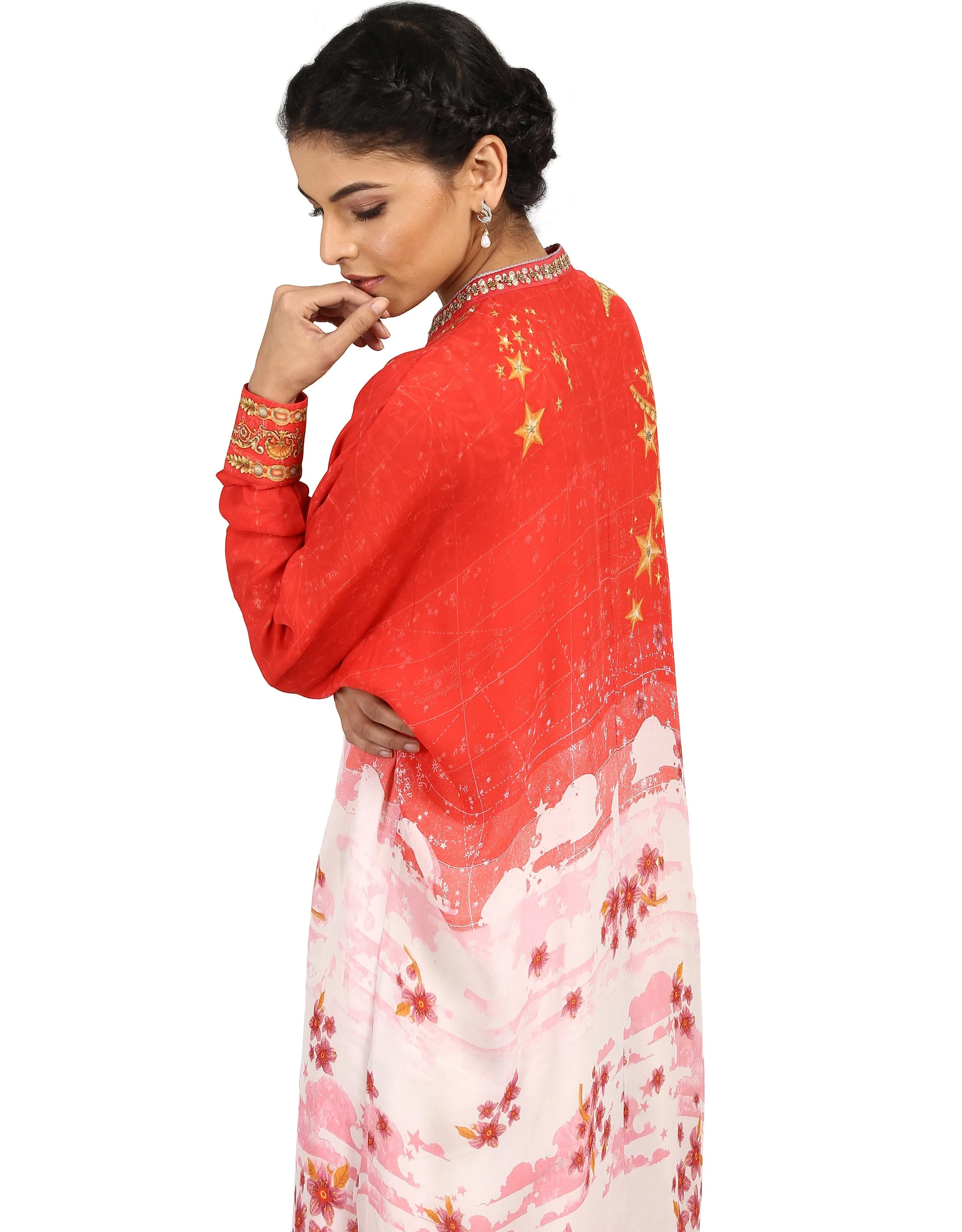 Asymmetric Tunic- Coral Pink