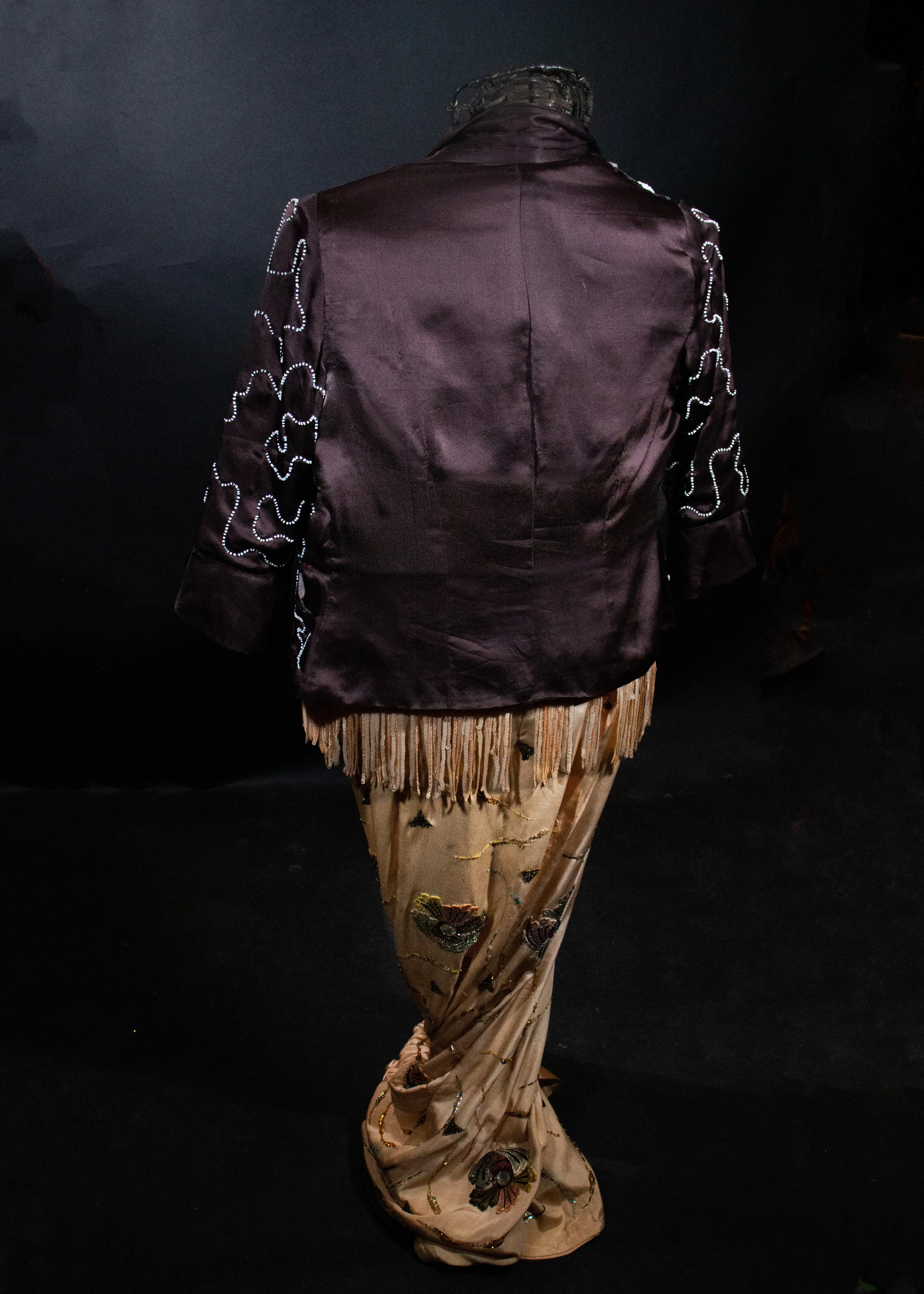 Aubergine Beaded Silk Jacket