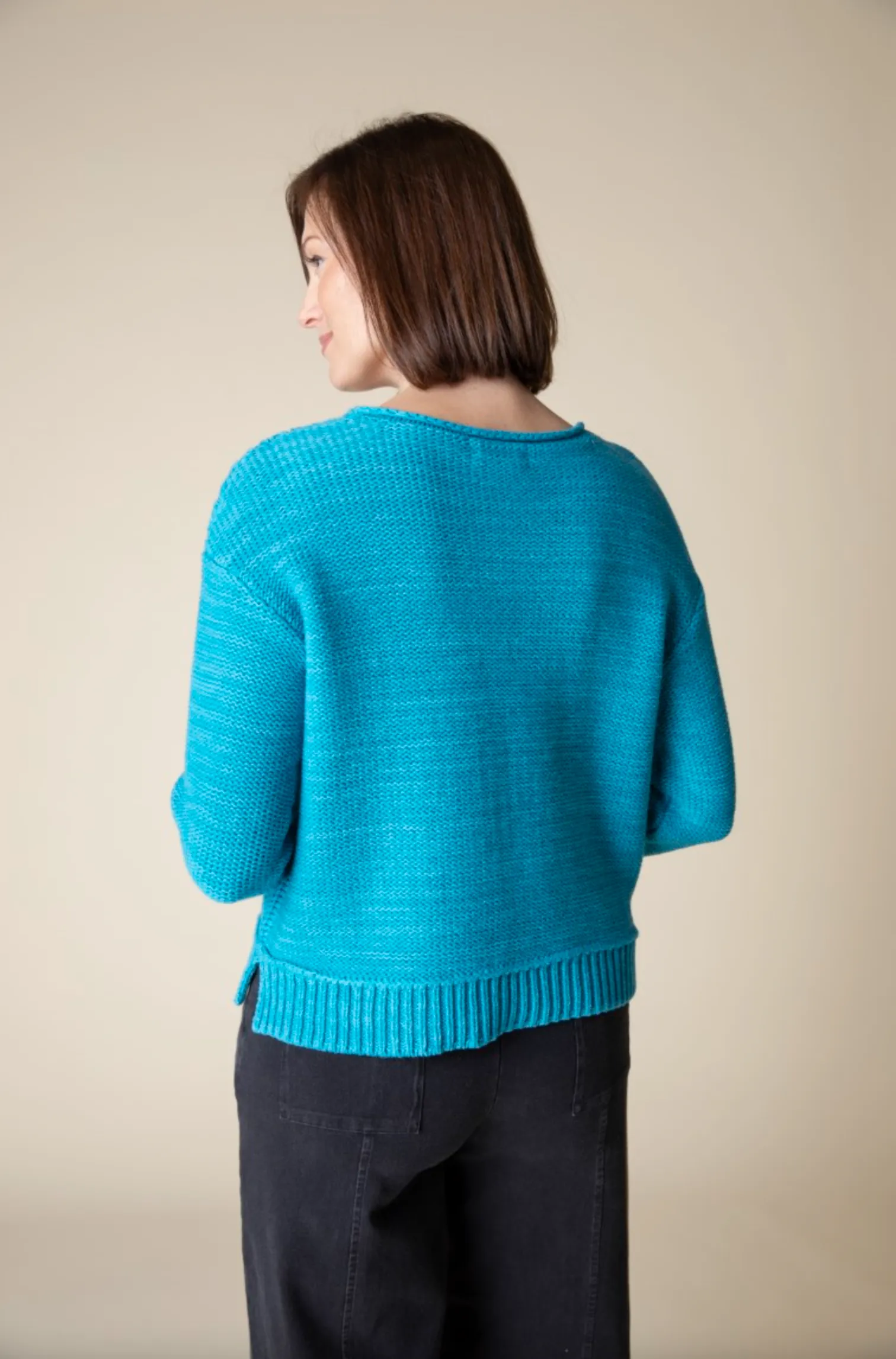 Autumn Easy Crew Neck Sweater, Capri