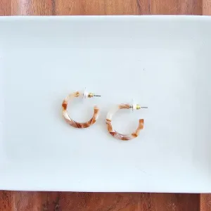 Autumn Glow Rust Colored Earrings Hoops