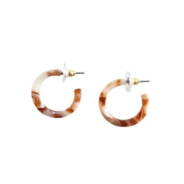 Autumn Glow Rust Colored Earrings Hoops