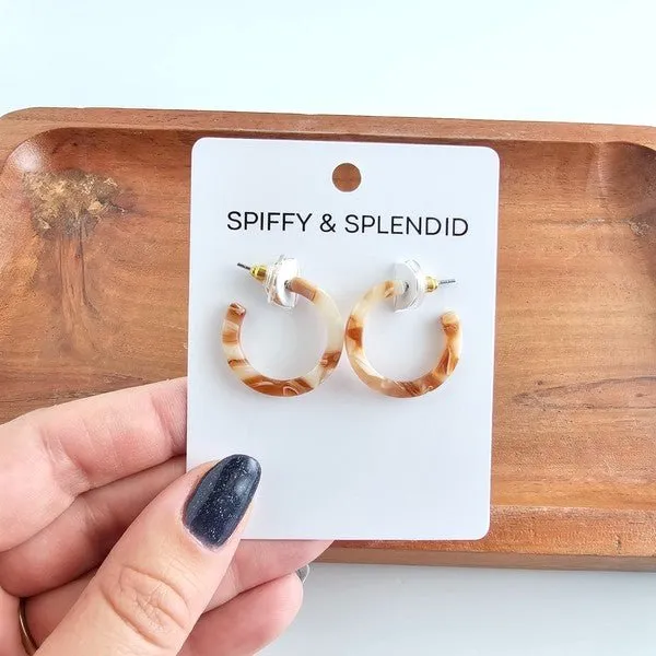 Autumn Glow Rust Colored Earrings Hoops