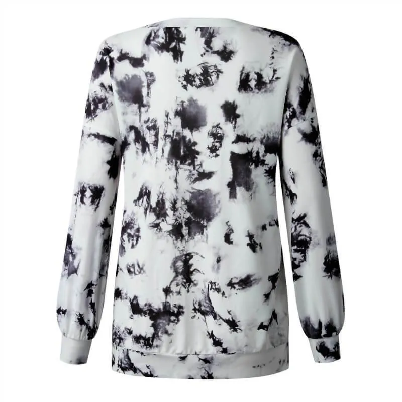Autumn Printed Slits Top