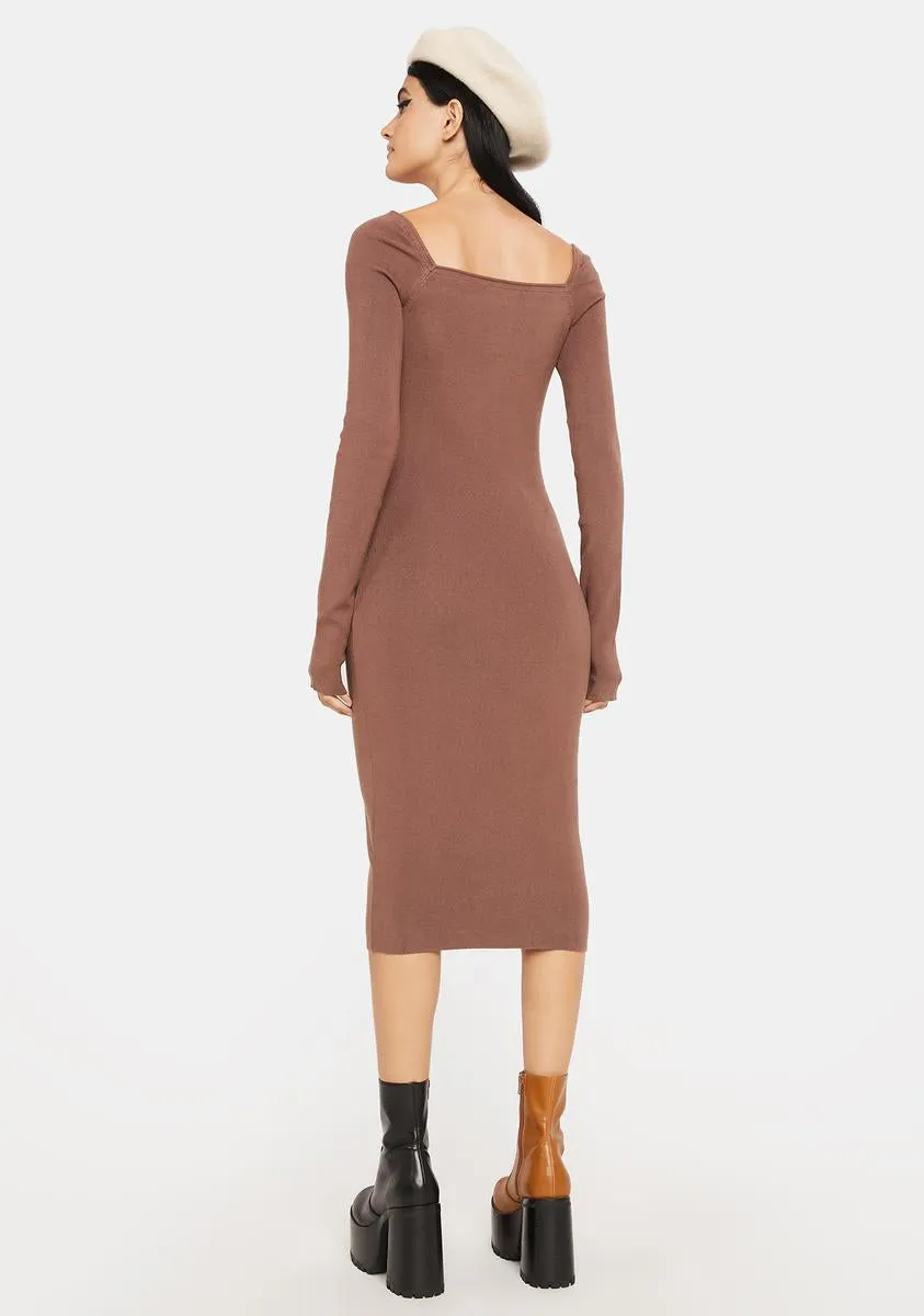 Ayden Square Neck Midi Dress