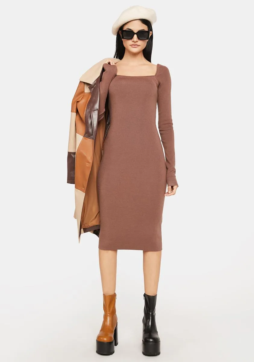 Ayden Square Neck Midi Dress